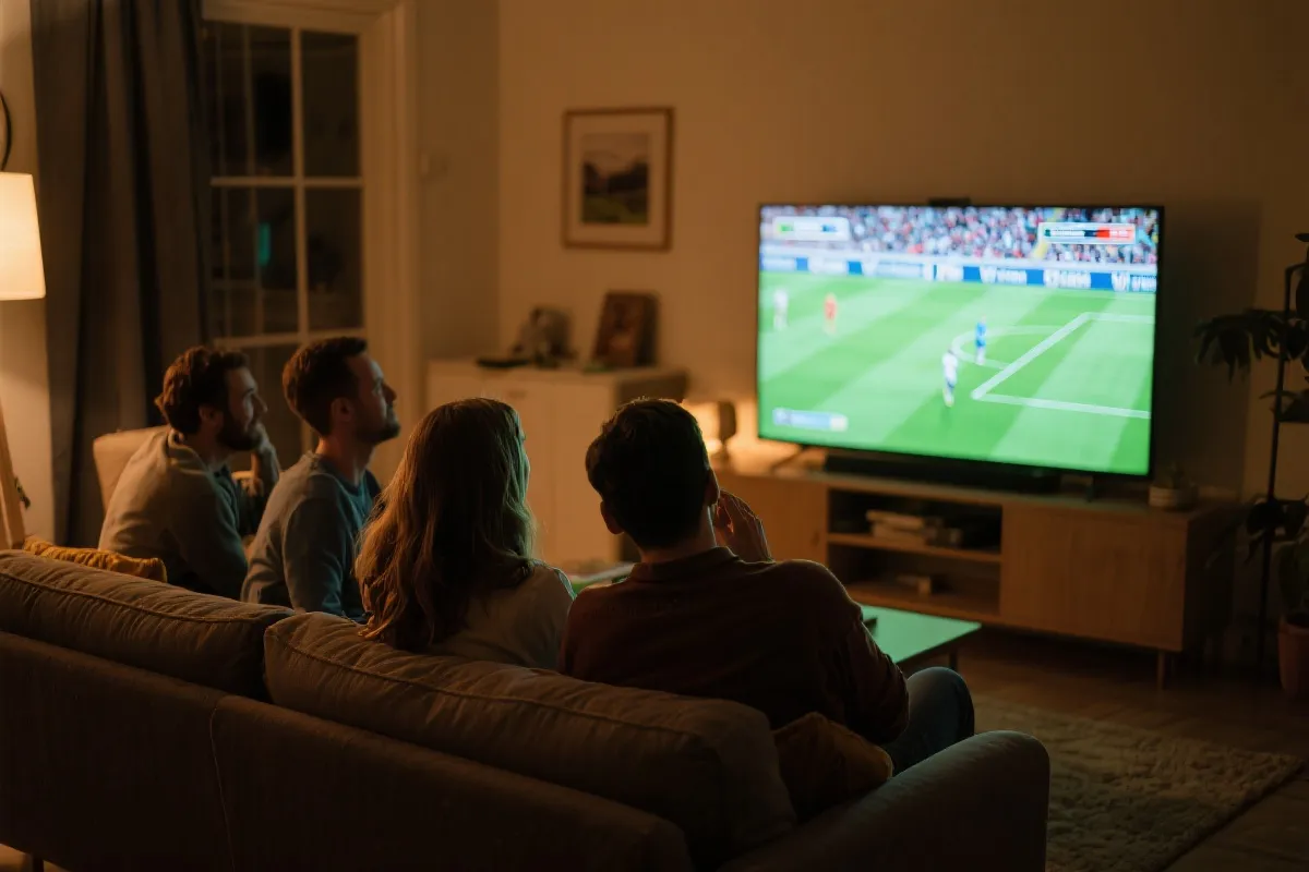 家庭多设备观赛场景插图